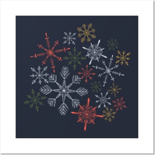 Christmas Snowflakes Posters and Art